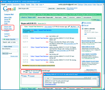G-Recorder - Record Skype to Gmail screenshot 2