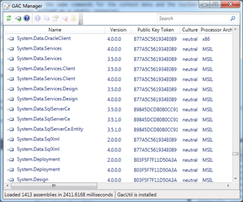 GAC Manager screenshot