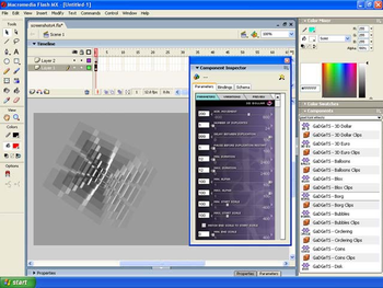 GaDGeTS AS2, Flash Animation Components screenshot