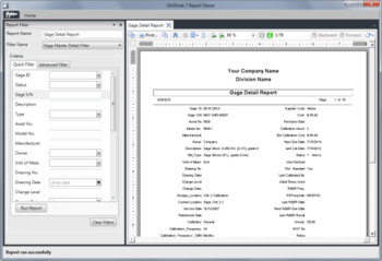 GAGEtrak Calibration Management screenshot 2