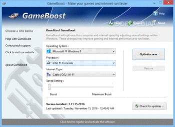 GameBoost screenshot 2