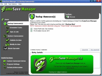 GameSave Manager screenshot