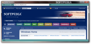 Gamma Web Browser (formerly FireWire) screenshot