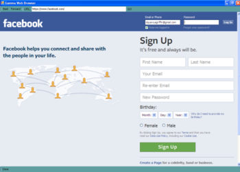 Gamma Web Browser Lite screenshot