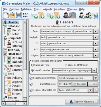 Gammadyne Mailer screenshot 2