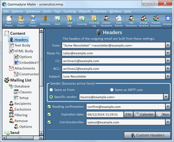 Gammadyne Mailer screenshot 3