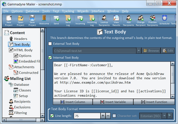 Gammadyne Mailer screenshot 4