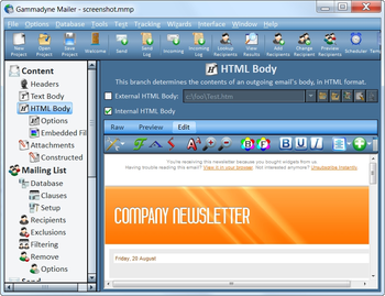 Gammadyne Mailer screenshot 5