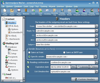 Gammadyne Mailer screenshot