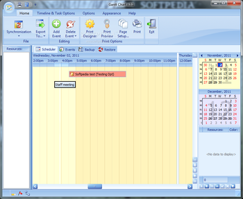 Gantt Chart screenshot