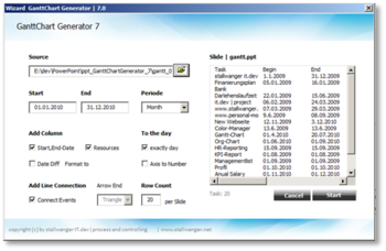 GanttChart Generator for PowerPoint screenshot 3