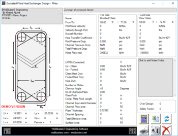Gasketed Plate Heat Exchanger Design screenshot 10