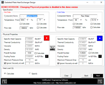 Gasketed Plate Heat Exchanger Design screenshot 2