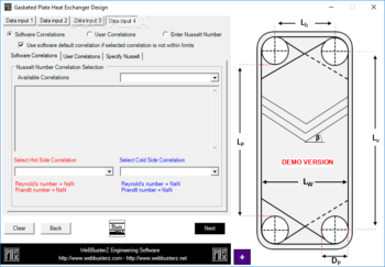 Gasketed Plate Heat Exchanger Design screenshot 6