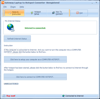 Gateway Laptop to Hotspot Converter screenshot