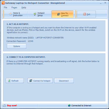 Gateway Laptop to Hotspot Converter screenshot 3