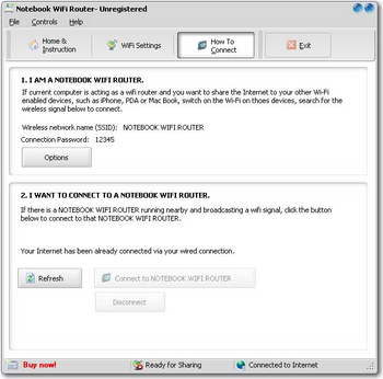 Gateway Notebook WiFi Router screenshot