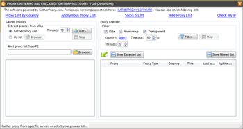 GatherProxy Scraper screenshot