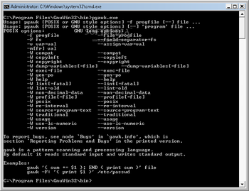 Gawk for Windows screenshot
