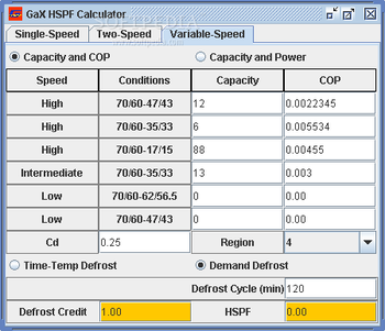 GaX HSPF Calculator screenshot 3