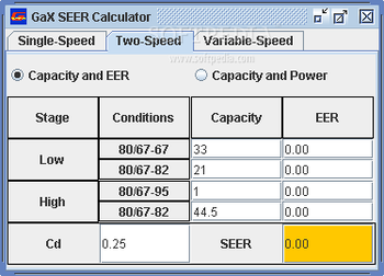 GAX SEER Calculator screenshot 2