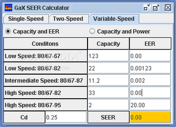 GAX SEER Calculator screenshot 3