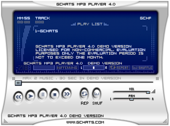 GChat Flash mp3 player screenshot