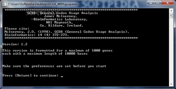 GCUA:General Codon Usage Analysis screenshot