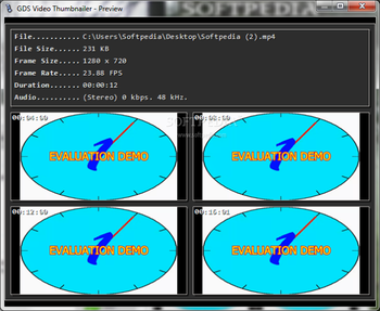 GDS Video Thumbnailer screenshot