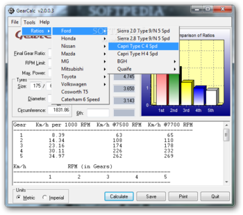 GearCalc screenshot 2
