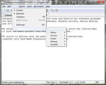 gedit screenshot 3
