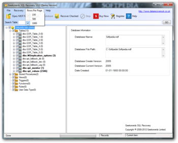 Geeksnerds SQL Recovery screenshot 2