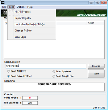 Geekz Virus Remover screenshot 2