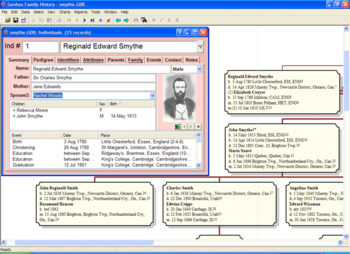 Genbox Family History screenshot
