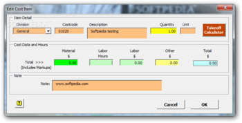 GeneralCOST Estimator screenshot 3