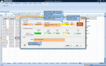 GeneralCost Estimator for Excel screenshot 4