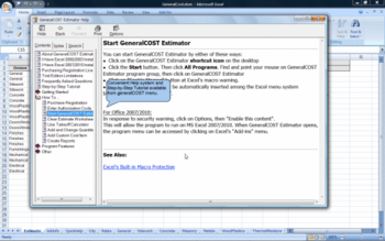 GeneralCost Estimator for Excel screenshot 5