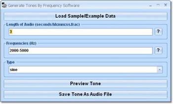 Generate Tones By Frequency Software screenshot
