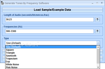 Generate Tones By Frequency Software screenshot 2