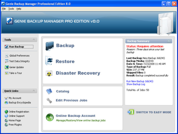 Genie Backup Manager Professional  screenshot