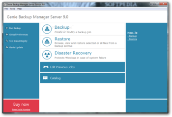 Genie Backup Manager Server Edition screenshot