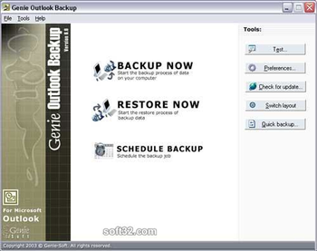 Genie Outlook Backup screenshot 2