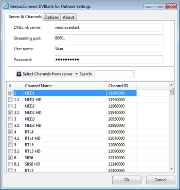 GeniusConnect DVBLink for Outlook screenshot 3