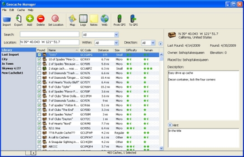 Geocache Manager screenshot