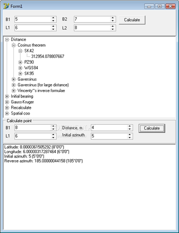 GeoCalculator screenshot
