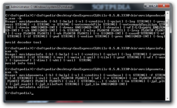 GeoExpress Command Line Utilities screenshot