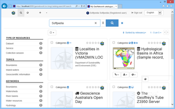 GeoNetwork screenshot 2