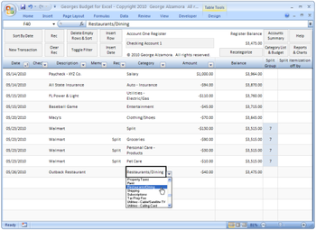 Georges Budget for Excel screenshot 4