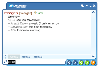 German-English Collins Dictionary screenshot