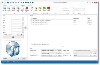 GermaniX Transcoder screenshot